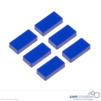 Set Rechthoekige Magneten 12x24mm blauw (6 stuks)