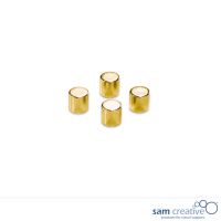 Metallic Magneten 10mm Cylinder goud (4st)